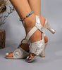 Sandales à Talon avec Boucles Métalliques pour Femme | Idéales pour les Sorties - Emilia Lane