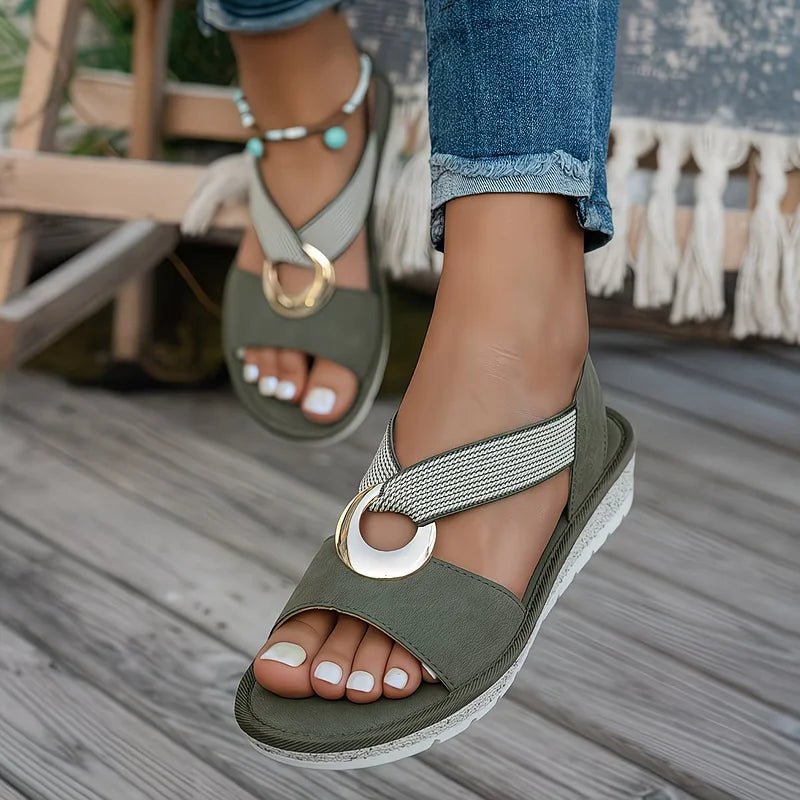 Sandales Confortables à Boucle pour Femme | Idéales pour l'Été - Emilia Lane
