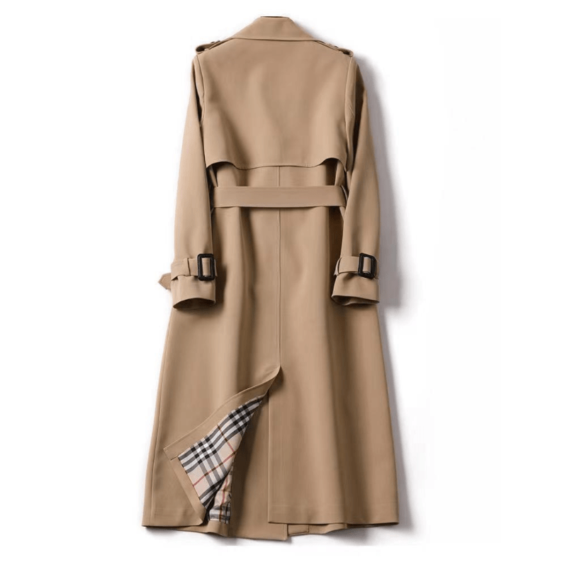 Trench Coat Long en Coton pour Femme - Emilia Lane