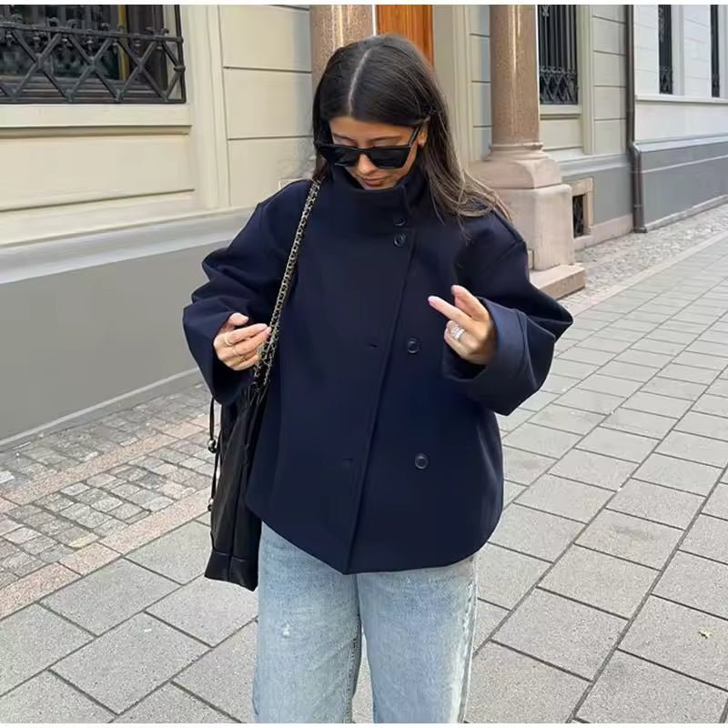 Veste Courte Chic en Laine pour Femmes - Emilia Lane