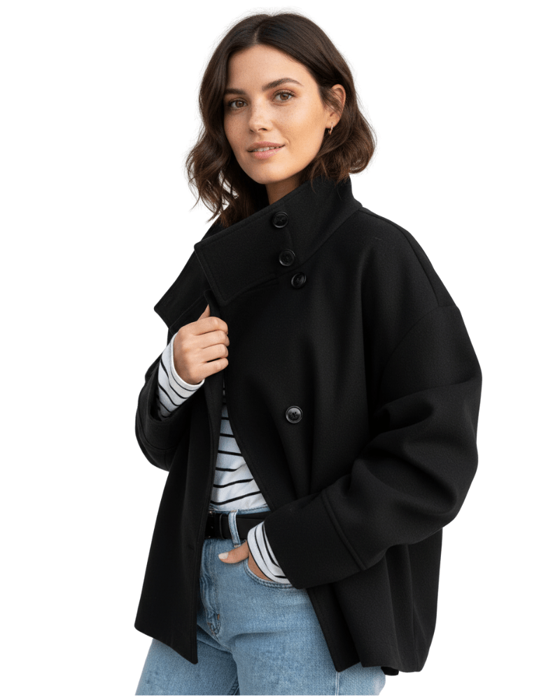Veste Courte Hiver à Col Montant pour Femme - Emilia Lane