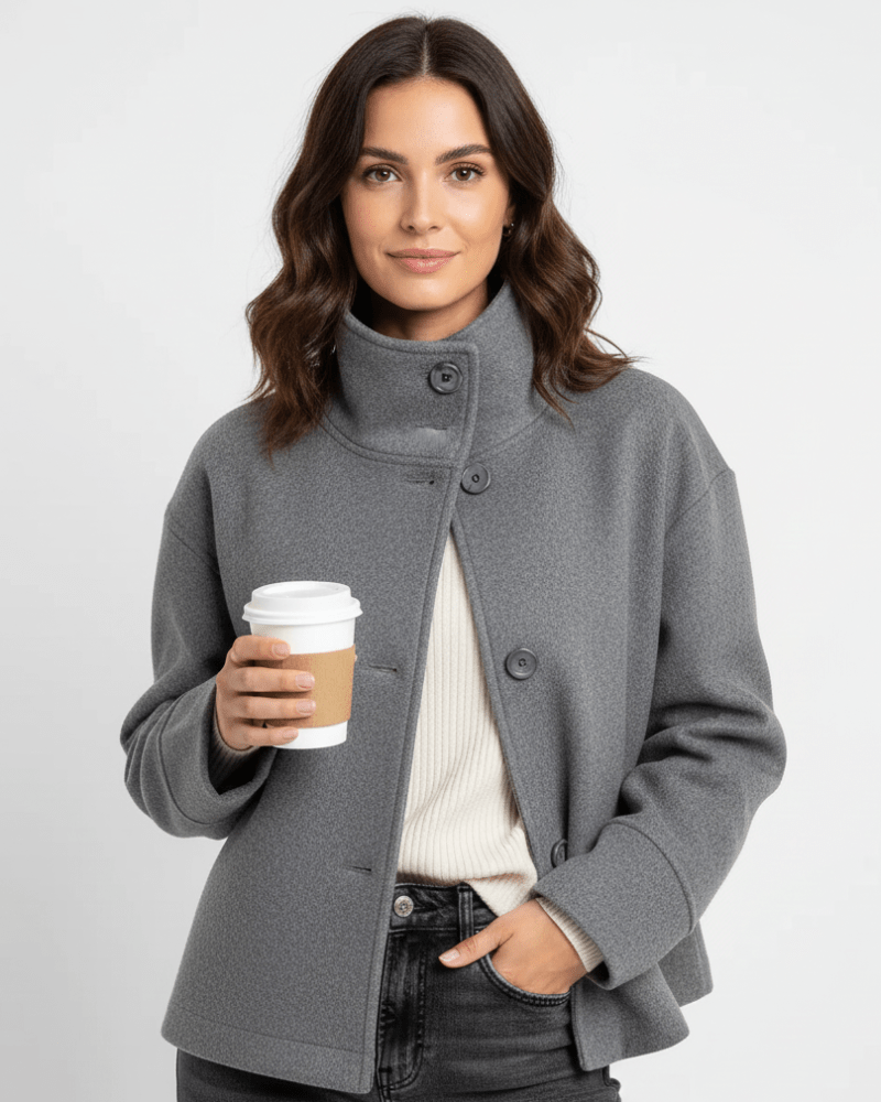 Veste Courte Hiver à Col Montant pour Femme - Emilia Lane
