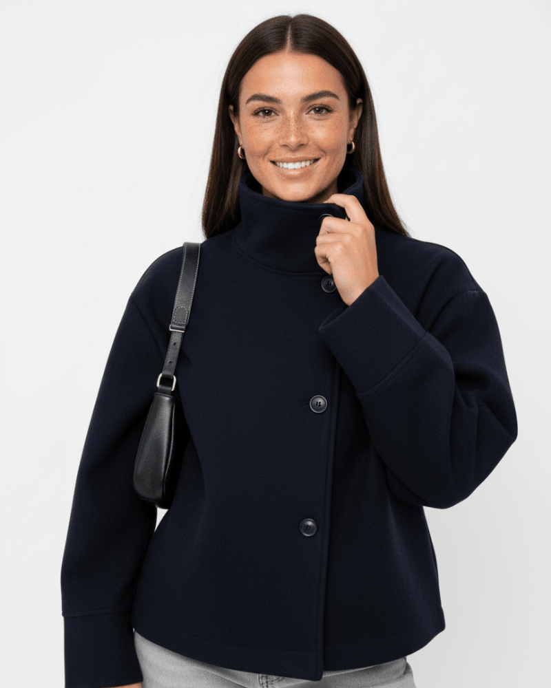 Veste Courte Hiver à Col Montant pour Femme - Emilia Lane