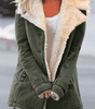 Veste Droite Style Militaire à Large Col en Fausse Fourrure Femme - Emilia Lane
