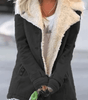 Veste Droite Style Militaire à Large Col en Fausse Fourrure Femme - Emilia Lane