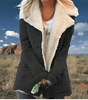 Veste Droite Style Militaire à Large Col en Fausse Fourrure Femme - Emilia Lane
