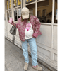 Veste Matelassée Oversize Fleurie pour Femme - Emilia Lane