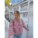 Veste Matelassée Oversize Fleurie pour Femme - Emilia Lane