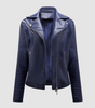 Veste Motard Perfecto Asymétrique en Simili Cuir pour Femme - Emilia Lane