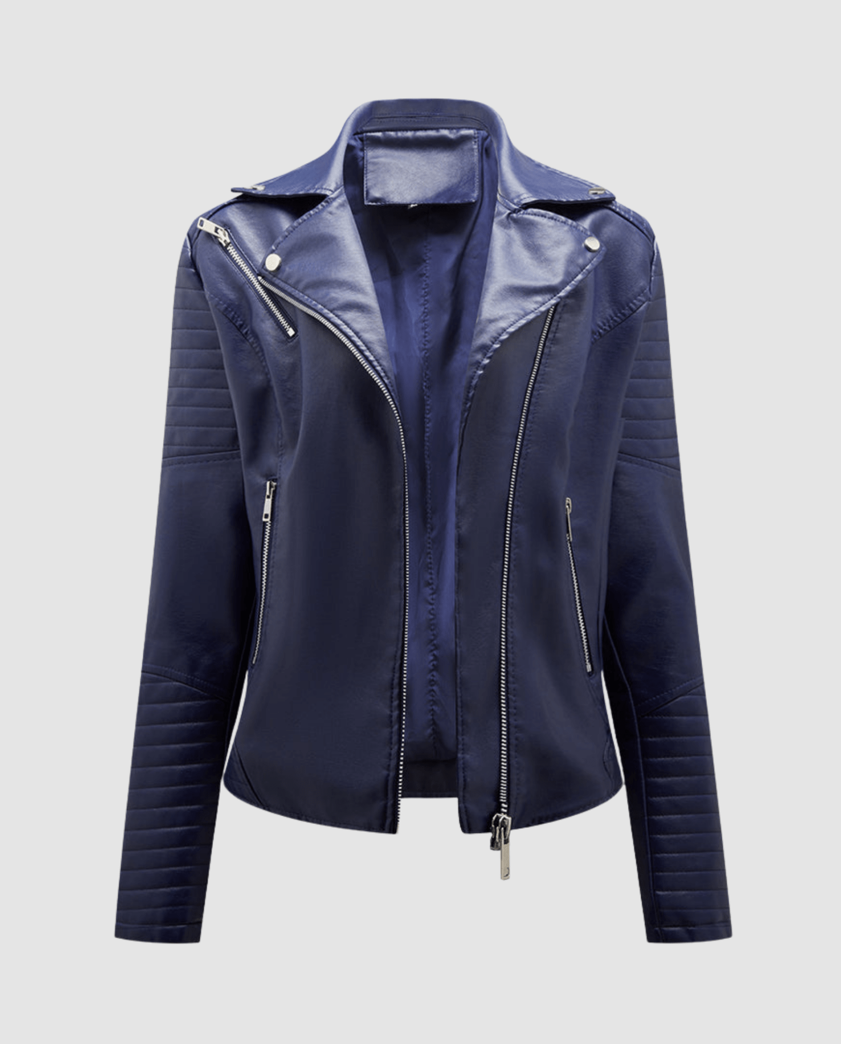 Veste Motard Perfecto Asymétrique en Simili Cuir pour Femme - Emilia Lane