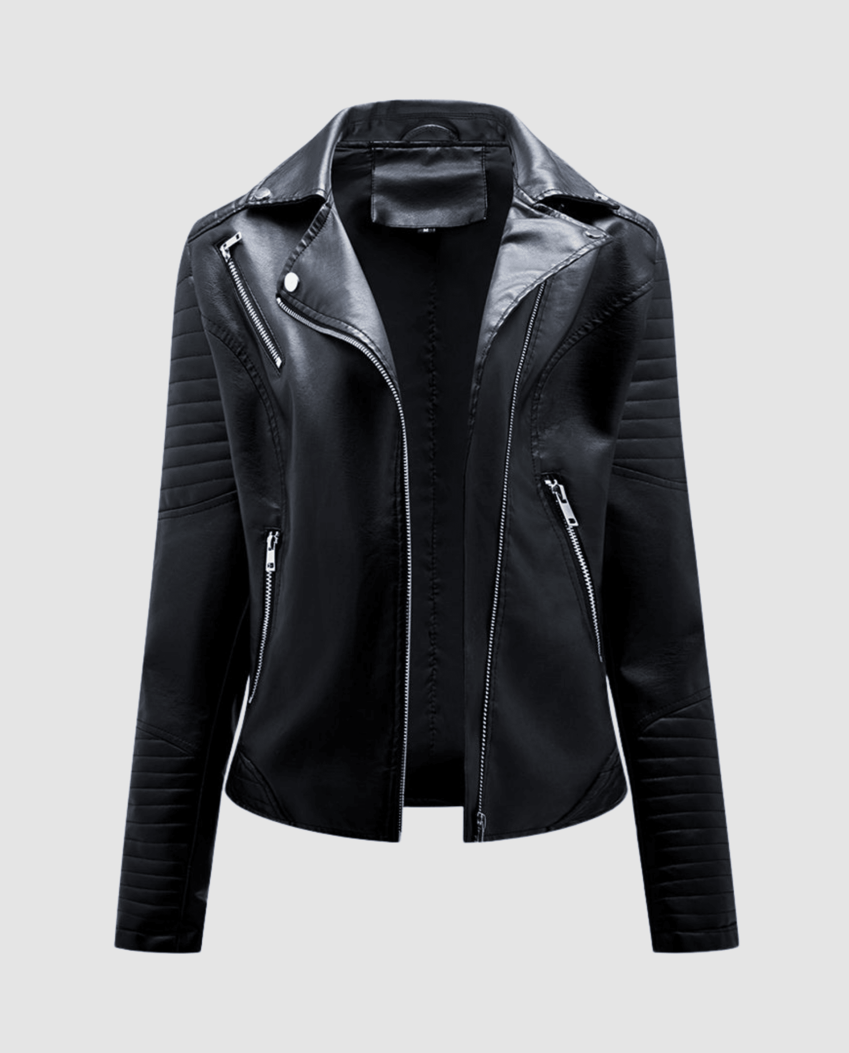 Veste Motard Perfecto Asymétrique en Simili Cuir pour Femme - Emilia Lane
