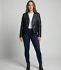 Veste Motard Perfecto Asymétrique en Simili Cuir pour Femme - Emilia Lane