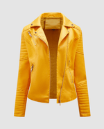 Veste Motard Perfecto Asymétrique en Simili Cuir pour Femme - Emilia Lane
