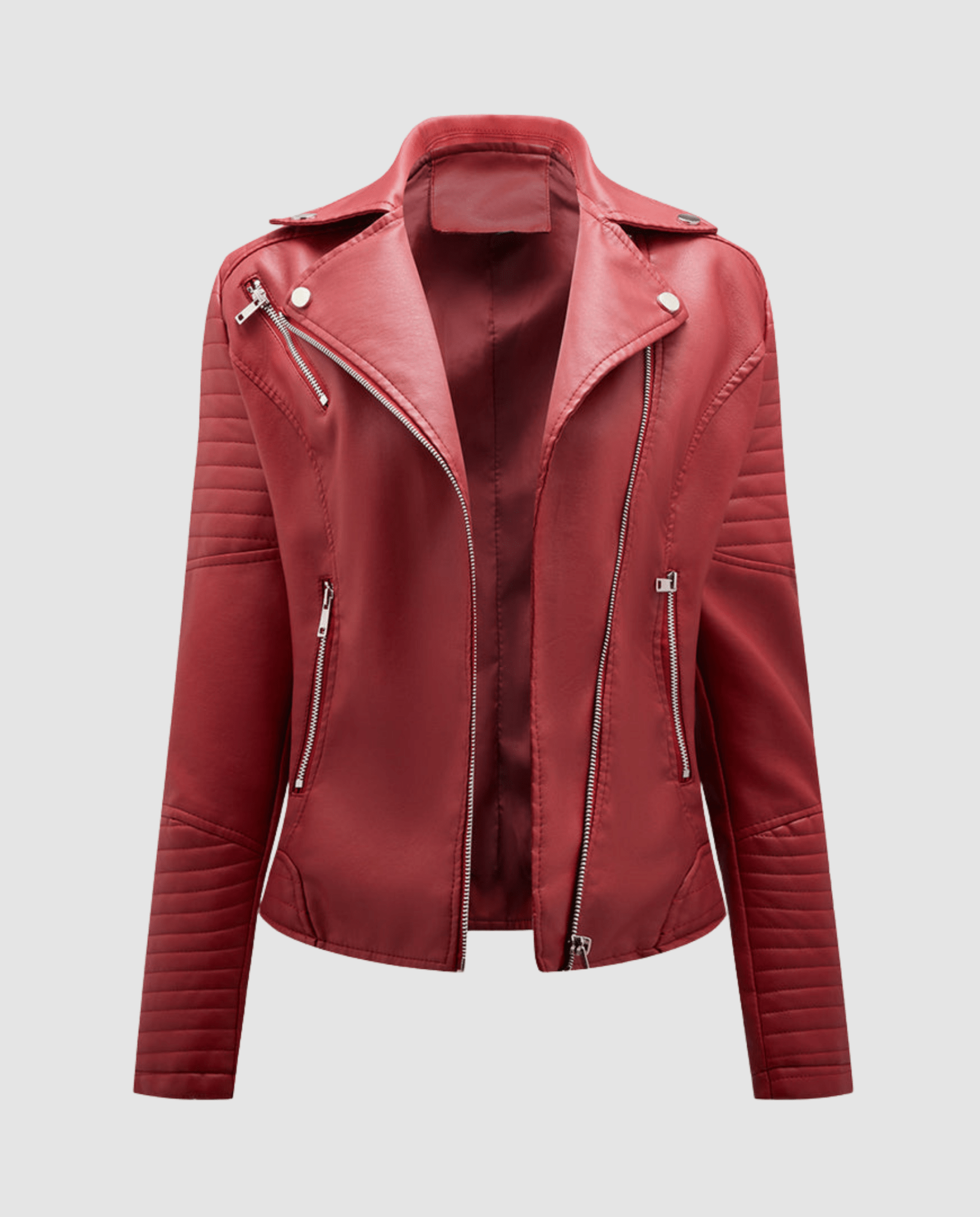 Veste Motard Perfecto Asymétrique en Simili Cuir pour Femme - Emilia Lane