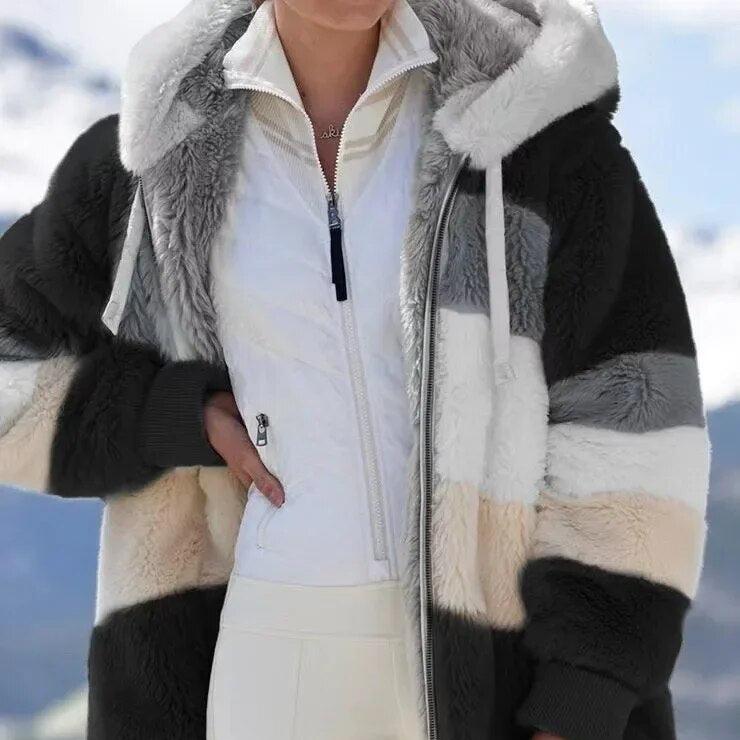 Veste Polaire Oversize à Capuche pour Femme - Emilia Lane