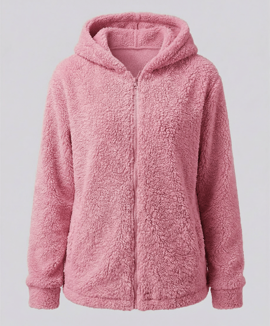 Veste Polaire Teddy à Capuche pour Femme - Emilia Lane
