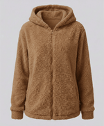 Veste Polaire Teddy à Capuche pour Femme - Emilia Lane
