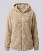 Veste Polaire Teddy à Capuche pour Femme - Emilia Lane