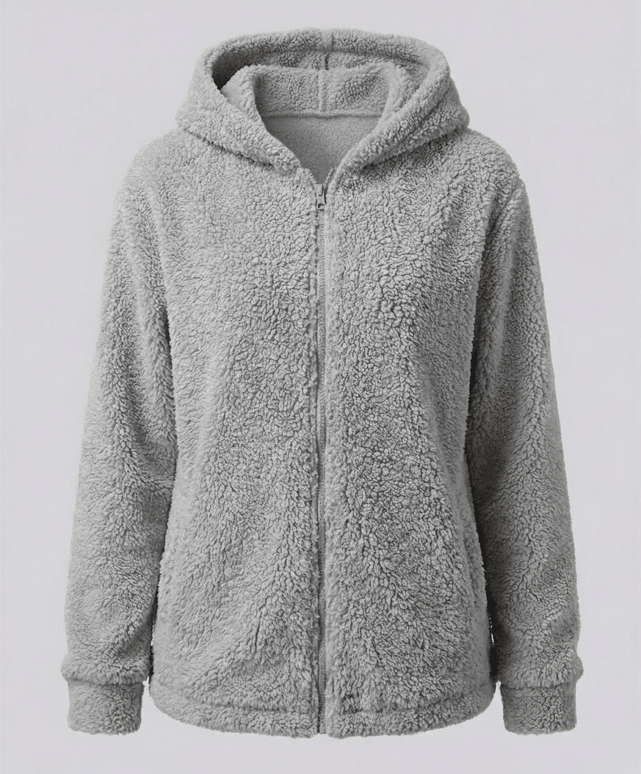 Veste Polaire Teddy à Capuche pour Femme - Emilia Lane